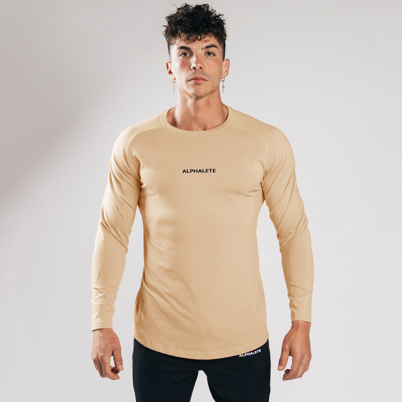 Slim Fit Elastic Cotton Long Sleeve T-shirt Underlay