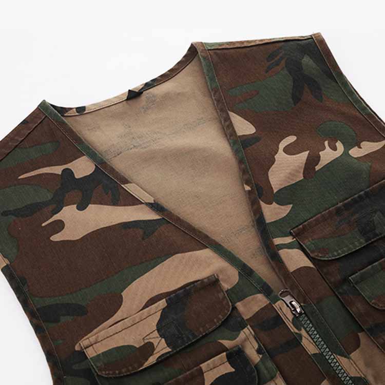 Multi-pocket Fishing Photography Camouflage Vest Outdoor