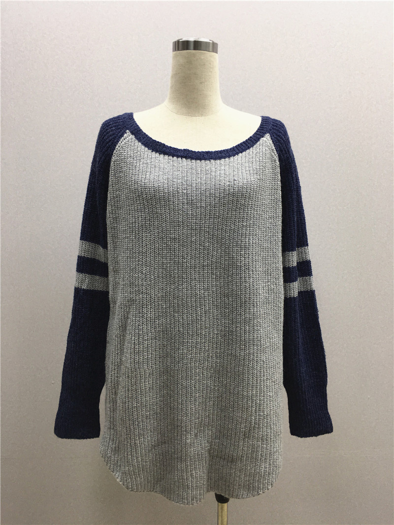 Title 3, Womens Mid-length Loose Solid Color Pullover K...