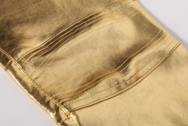 Title 4, Pantalon Brillant Homme Effet Bronzé Costume Dé...