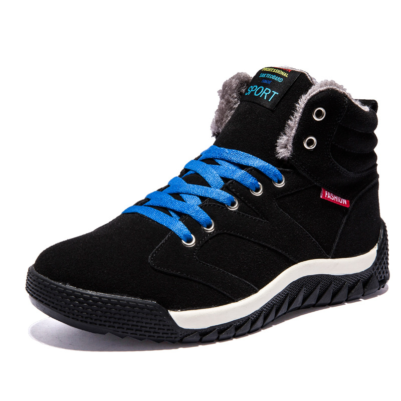 Title 5, High-top warm and fleece cotton shoes