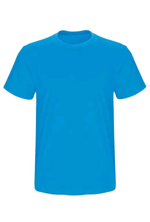 Summer Men's Cotton T shirt Short Sleeve Solid Color Sapphire Blue - Shop at LoveMi