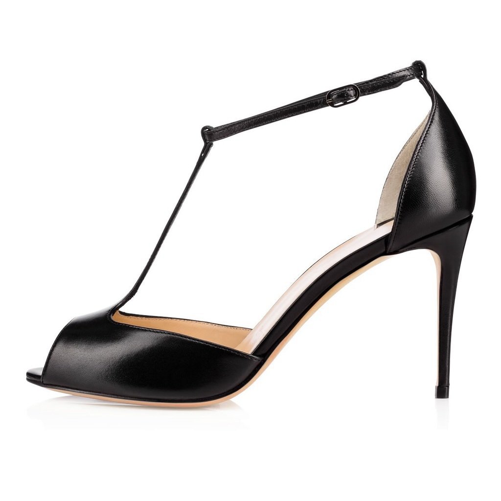 European And American Fashion Sandals Roman T-strap Stiletto Catwalk Shoes