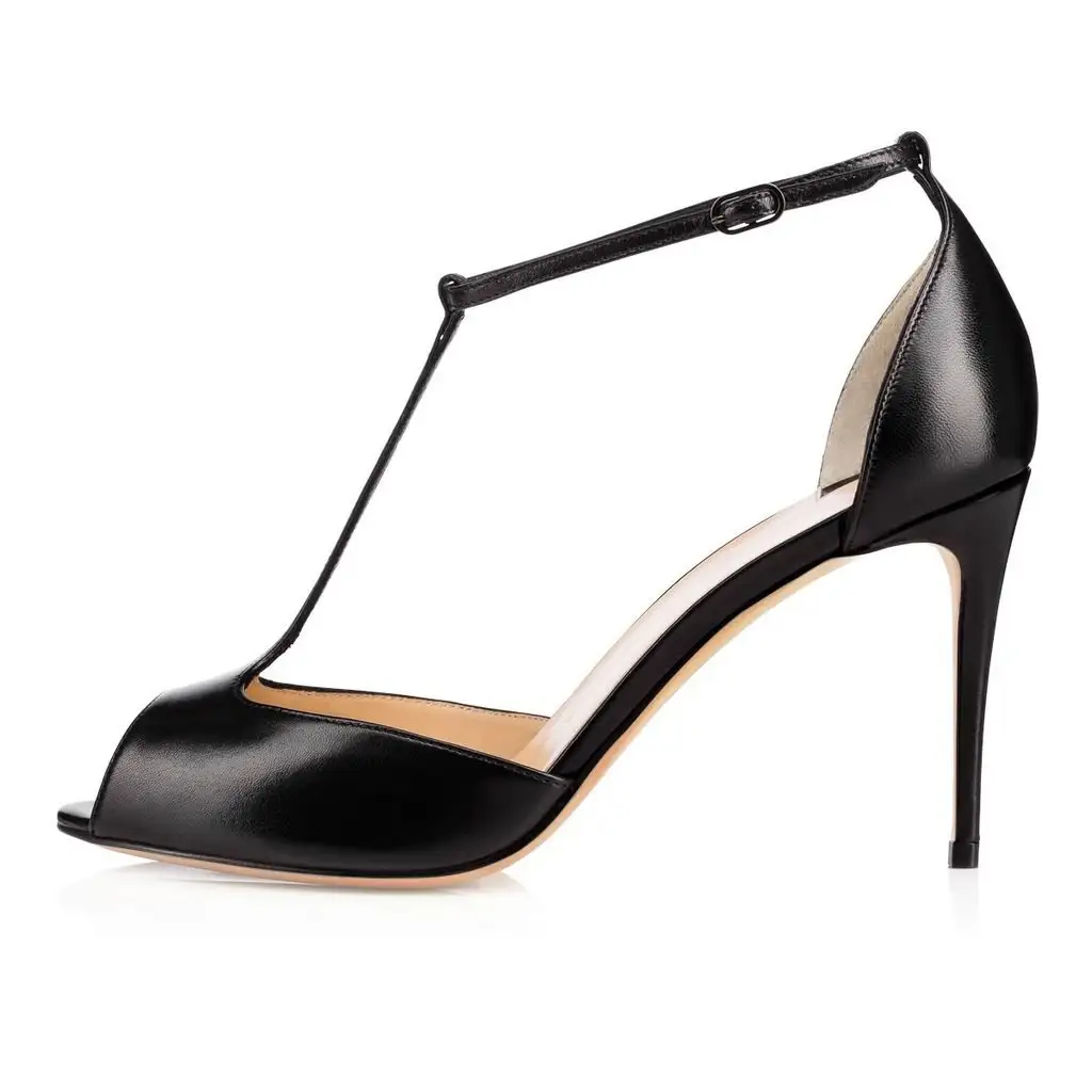 European And American Fashion Sandals Roman T-strap Stiletto Catwalk Shoes