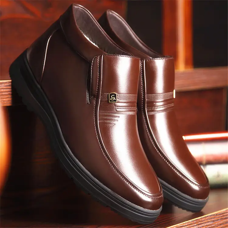New Men's Plus Velvet Warm Cotton Shoes