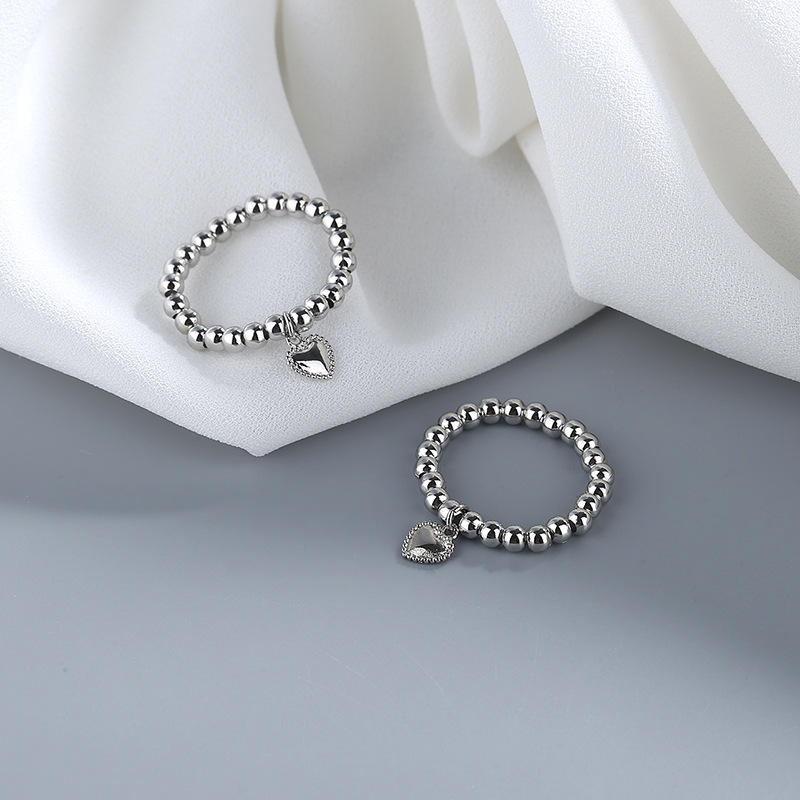 Designed Hyuna Style Elastic Love Beaded Ring