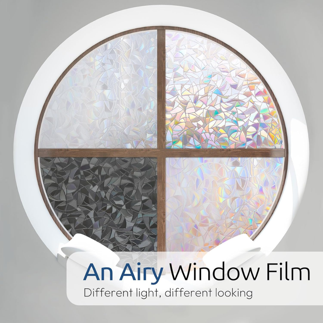 Window Privacy Film Rainbow Film Decorative Window Sticker 3D Static Stained Glass Cling Tint For Home Heat Control Non Adhesive — foto 3