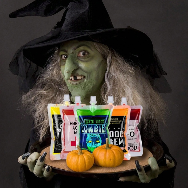 21 Pack Halloween Blood Drink Bags For Themed Parties_voghion.com