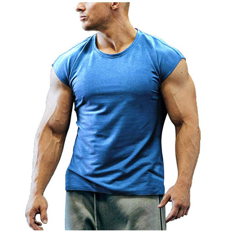 New Fashion Sleeveless T-Shirt Men's Summer Leisure Sports Short Sleeve