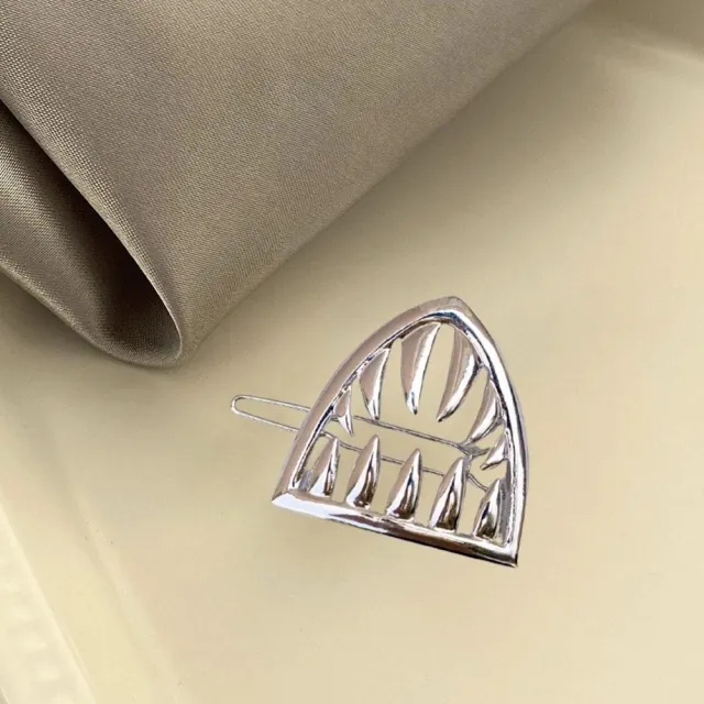 Metal Silver Barrettes Back Head Female Large Hair Jaw Clip Shark Clip Korean Elegant Graceful Clip Hairpin Styling Accessories Silver - Shop at LoveMi