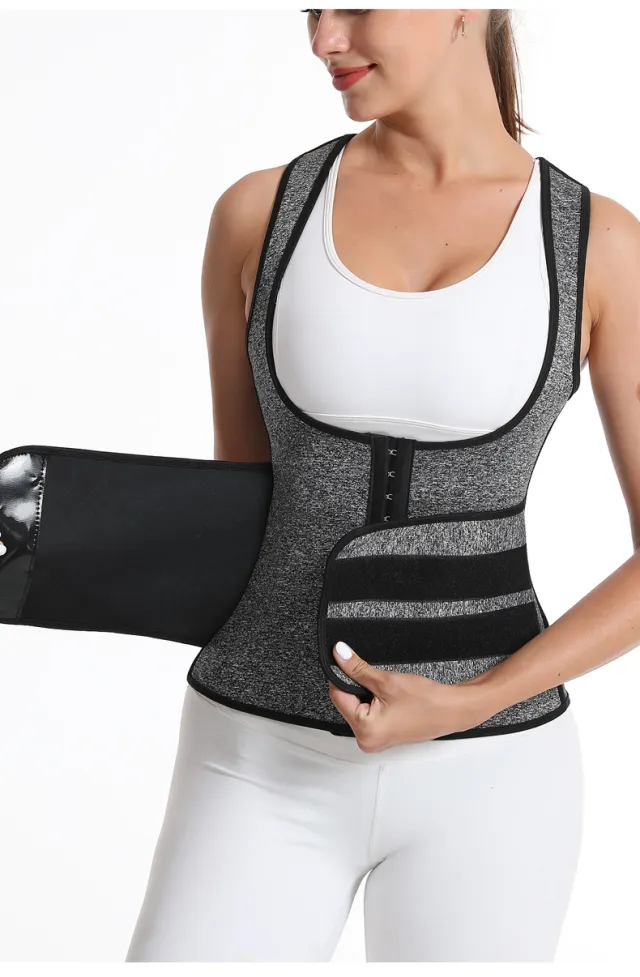 Neopren Waist Trainer For Women Workout Trimmer Belt Sauna Sweat Corset Cincher Snowflake Side Belt Breasted - Shop at LoveMi