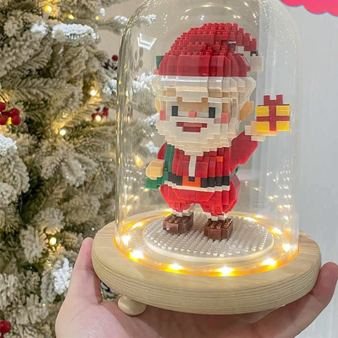 Santa Claus glass shade versio