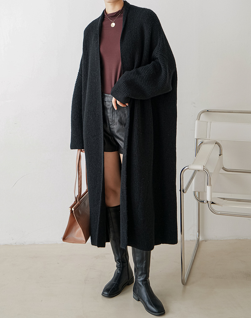 Women's Autumn And Winter Thick Loose Knitted Cardigan Jacket