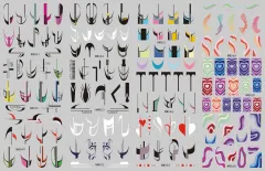 Abstract Ribbon Line Watermark Nail Sticker Decoration - Nm049060 - View 1