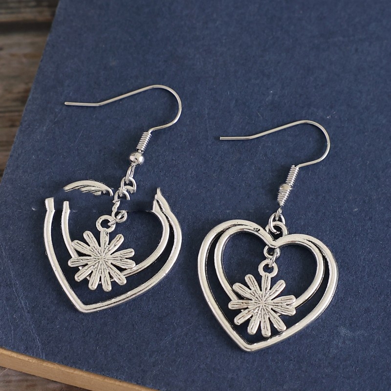 Title 4, Love Double Layer Hollow Earrings