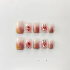 Handmade Wear Nail Cat Eye Series Wear Removable Patch - 586 Short Square A - View 1