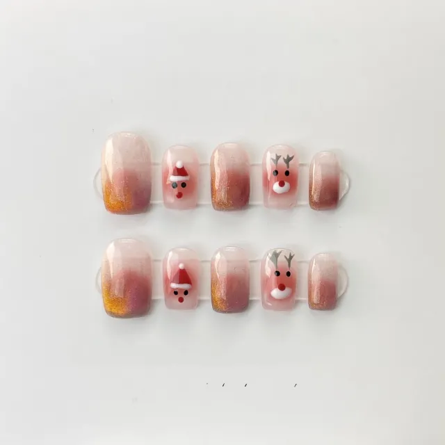 Handmade Wear Nail Cat Eye Series Wear Removable Patch 586 Short Square A - Shop at LoveMi