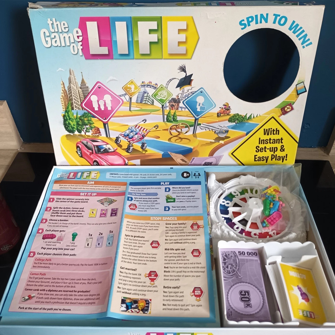 The Game Of Life Game Board Game Spin To Win 2 Players Age