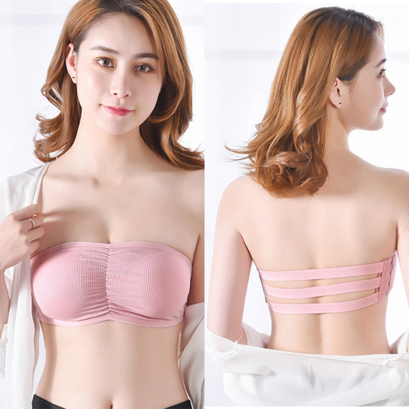 Title 1, Threaded word wrap chest tube top bra