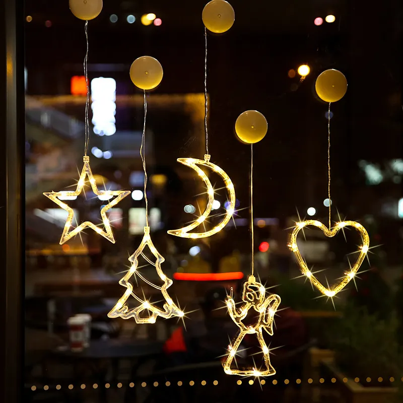 Star String Lights LED Christmas Curtain Lights Indoor Bedroom Home Party Decoration Snowman Christmas Tree Holiday Lights – image 2