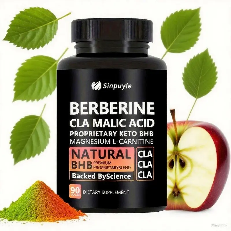 Berberine 20 In 1 Keto BHB Supplement - CLA, Malic Acid & L-Carnitine For Metabolism & Energy Support, 90 Capsules — view 5