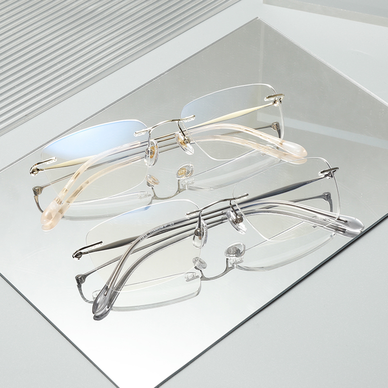 Lijia LJGOOD Pure Titanium Anti Blue Light Goggles Fashion Glasses 1816