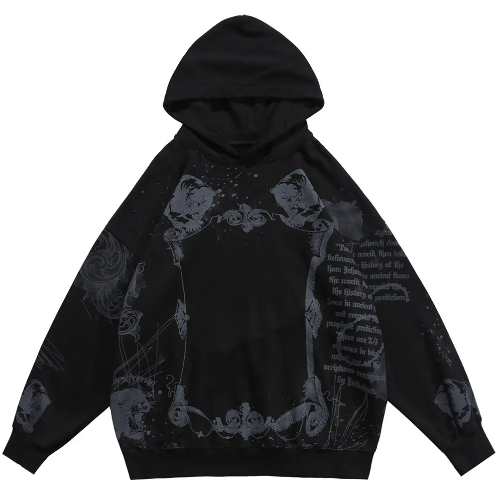Creative Speckle All Over Print Hoodie Pullover