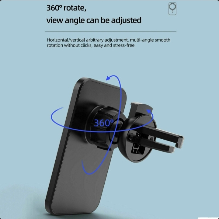 Magnetic Wireless Charger Car Mount Holder For 12 13 14 Pro Max MagSafe 3