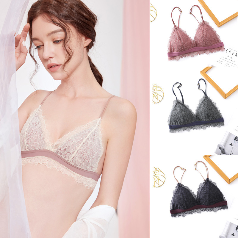 Title 1, Lace French triangle cup bra set