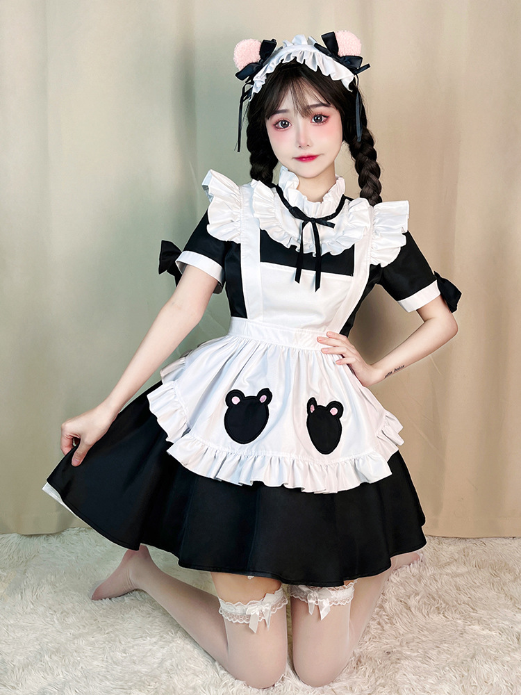 Title 4, Cute Bear Maid Outfit COS Lolita Anime Performa...