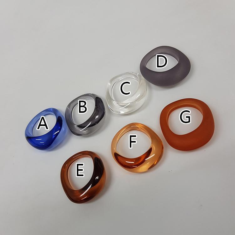 South Korea Dongdaemun Imported Ring Korean Version Of The New Transparent Color Ring