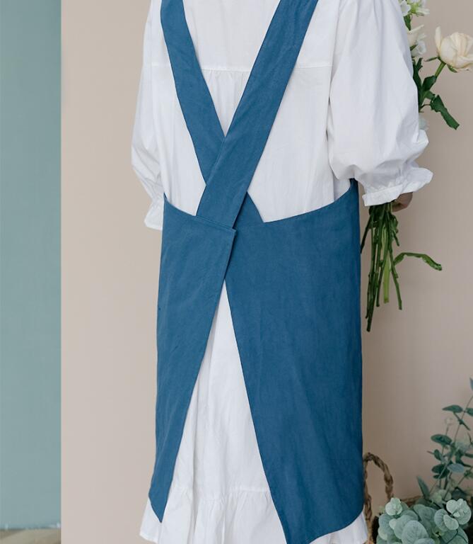 Title 1, Linen Jean Apron Simple Overclothes Kitchen Apron