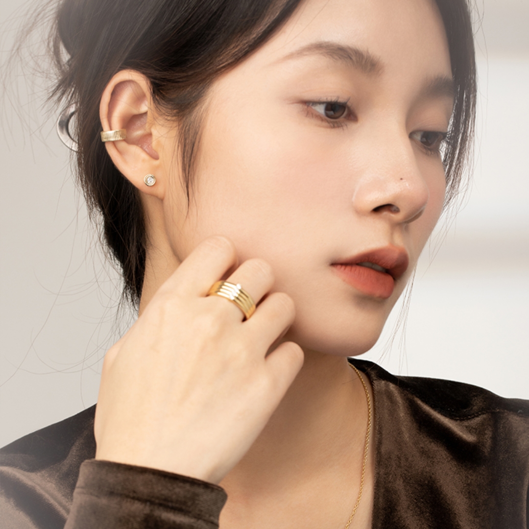 New Sterling Silver Earrings For Women Light Luxury Simple And Retro