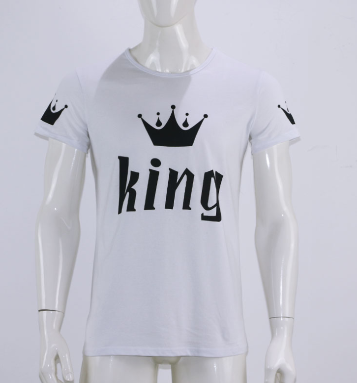 Couple Personality Loose Pullover Short Sleeves