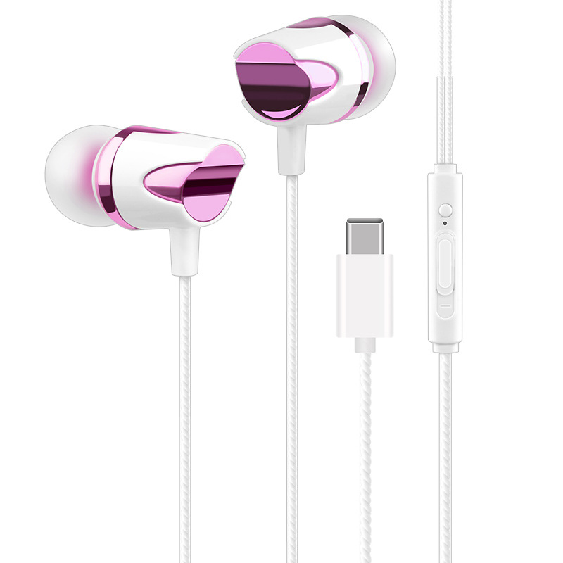 Typec Mobile Phone Headset Wired Control Tuning Call Bass - Image 2