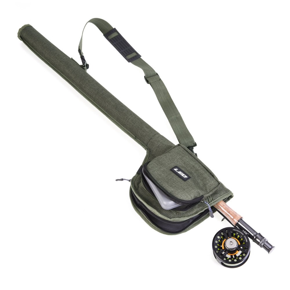 حقيبة قضبان الصيد من قماش كانفاس قابلة للحمل