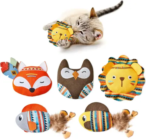 Cat Toys Jungle Animals Bite Resistant Catnip