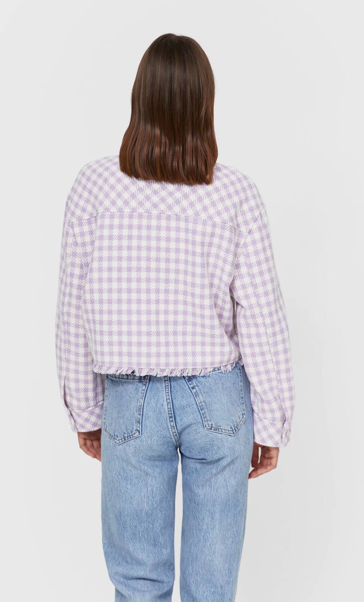 European And American Style Summer Women's New Purple Plaid Short