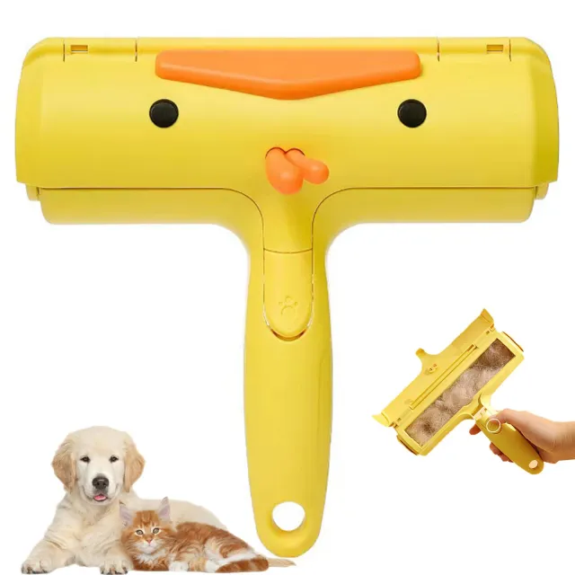 Pet Hair Remover Reusable Cat And Dog Hair Remover For Furniture Sofa Or Bedding Portable Multi surface Lint Roller And Fur Removal Tool Animal Two... Yellow - Shop at LoveMi