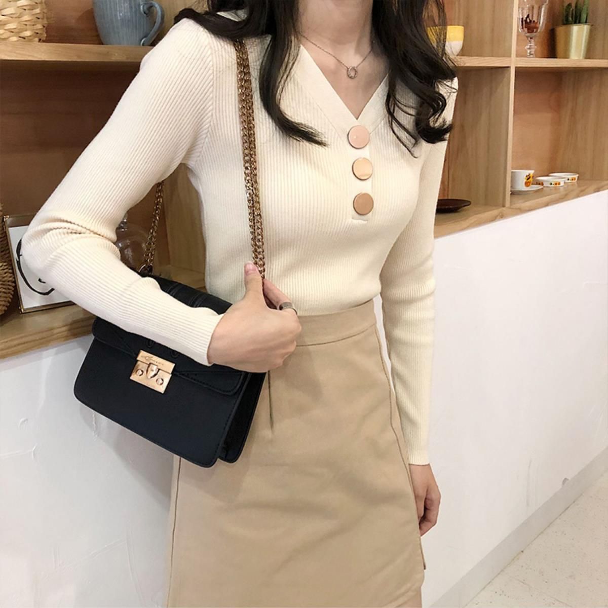 Title 2, Knitted Plus Size New Korean Style Slim Fit Swe...