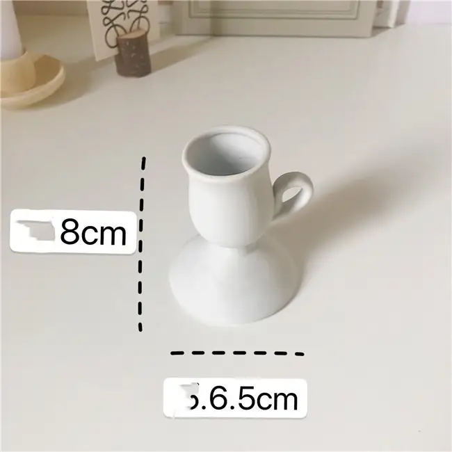 Ceramic Hand-held Candlestick Ornaments Jewelry Photography Props Homestay Decoration Background