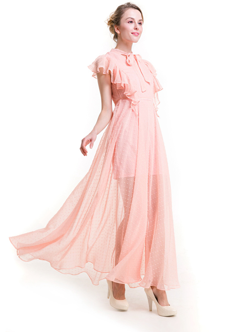 Sleeveless Chiffon Long Dress, picture 2 of 9