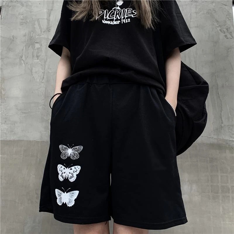 Sports Simple Butterfly Print Women's Shorts