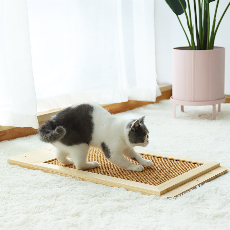 Griffoir mural en bois massif pour chat 4
