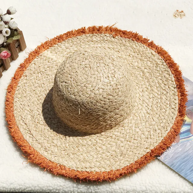 Natural Lafite Hat Sun Protection Hat Orange - Shop at LoveMi