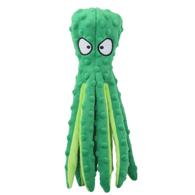 Dog Squeaky Toys Octopus No Stuffing Crinkle Plush Toys For Puppy Teething Durable Interactive Chew Toys For Small Medium And Large Dogs Training A... Green - Shop at LoveMi