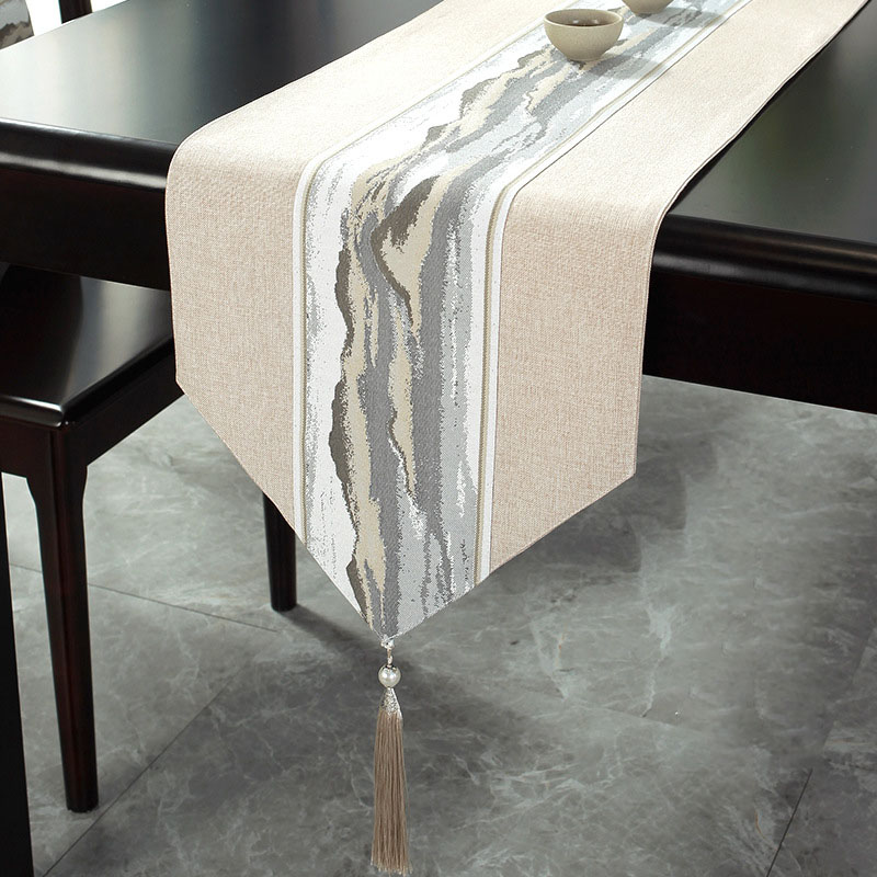 Title 4, Chinese Style Table Runner Solid Linen Cotton C...