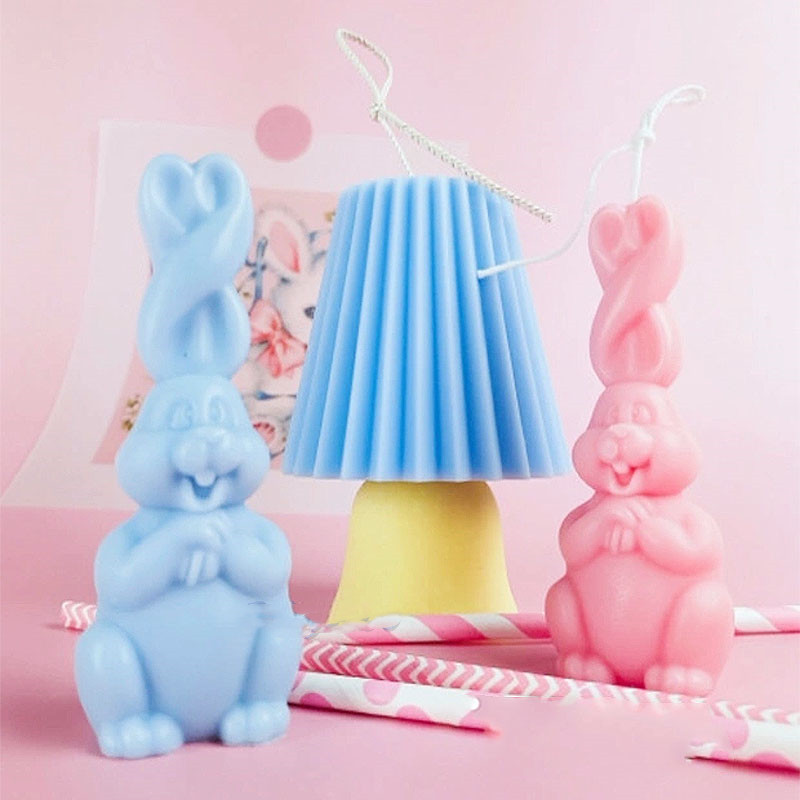 Three-dimensional Rabbit Ears Scented Gypsum Candle Chocolate Baking With Souvenir Silicone Mold