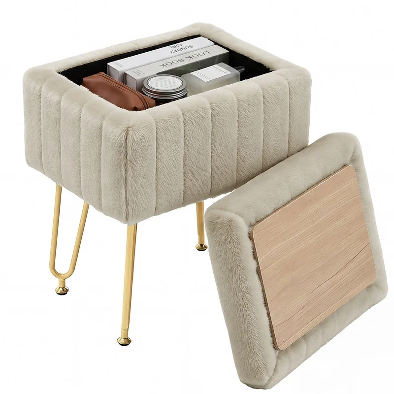 A Luxurious Seating Chair With Storage Function, A Small Ova