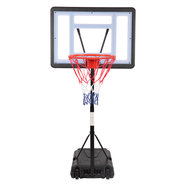 HY-B064S Portable Movable Swimming Pool PVC Transparent Backboard Basketball Stand  Basket Adjustment Height 1.15m-1.35m  Maximum Applicable For 7    Ball